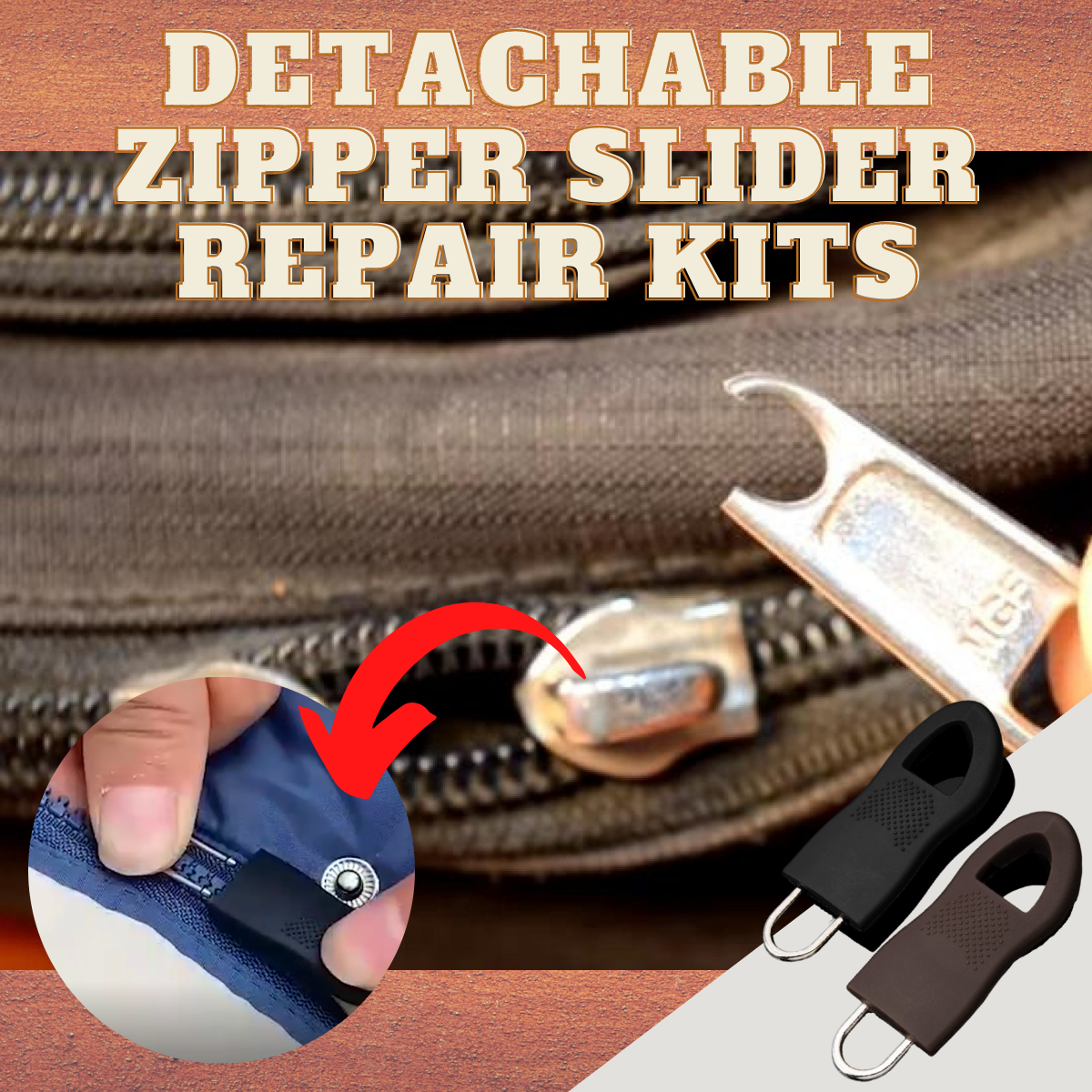 Detachable Zipper Slider Repair Kit - Emily Wrey
